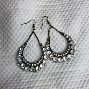 Jeweled hoop earrings